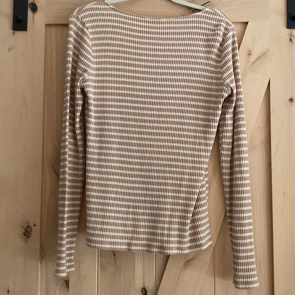 LUCKY BRAND 🍀 lace front striped woven top (M) - Picture 7 of 15